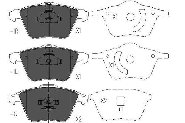 KAVO PARTS Piduriklotsi komplekt,ketaspidur KBP-4569